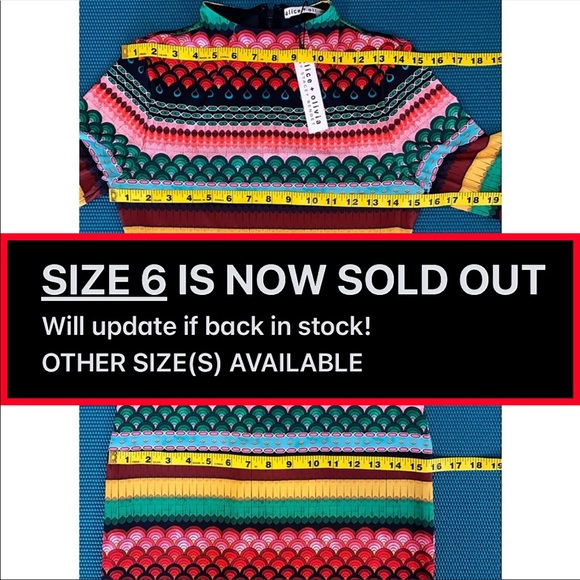 Alice + Olivia Delora Boho Geo Gorgeous Fitted Cocktail Dress - Picture 12 of 16